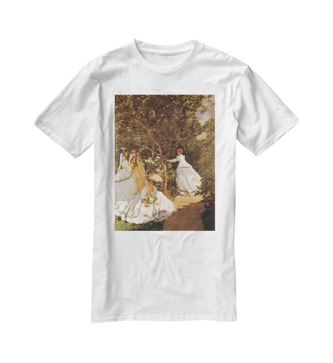 Femmes au jardin 1867 by Monet T-Shirt - Canvas Art Rocks - 5