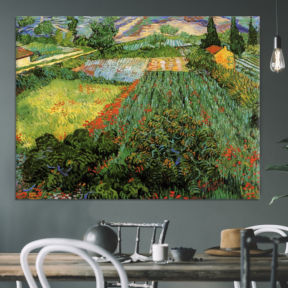 Field with Poppies by Van Gogh Canvas Print or Poster