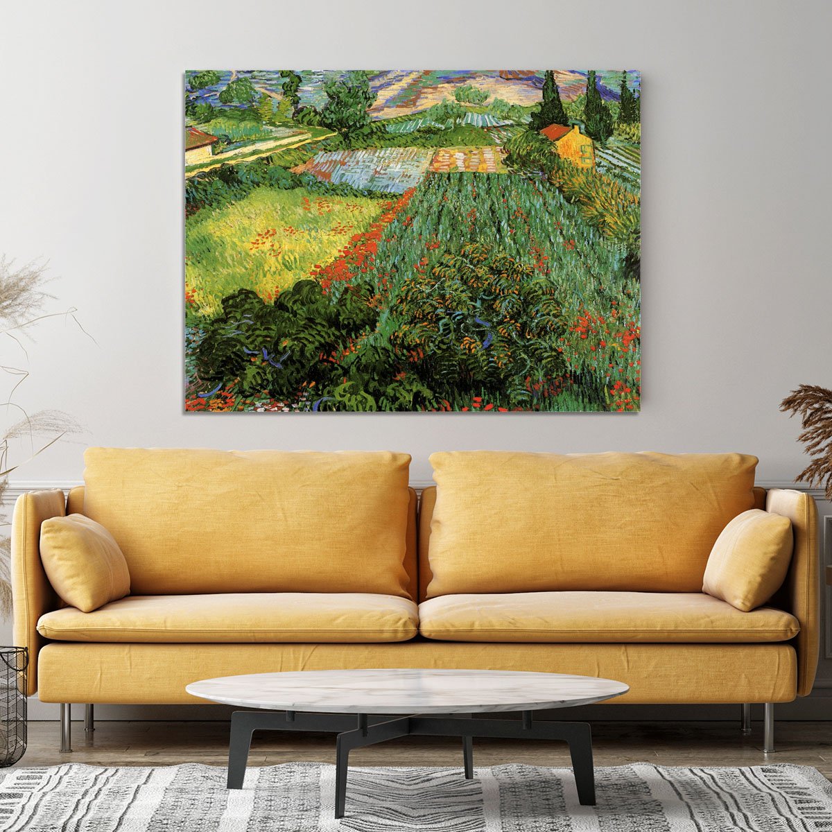 Field with Poppies by Van Gogh Canvas Print or Poster