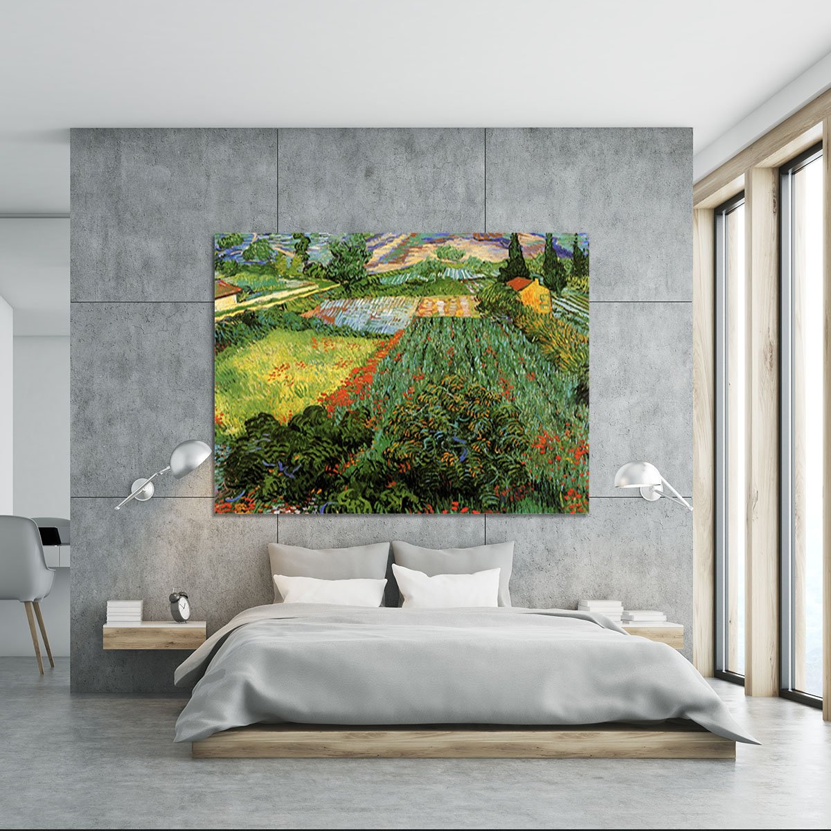 Field with Poppies by Van Gogh Canvas Print or Poster