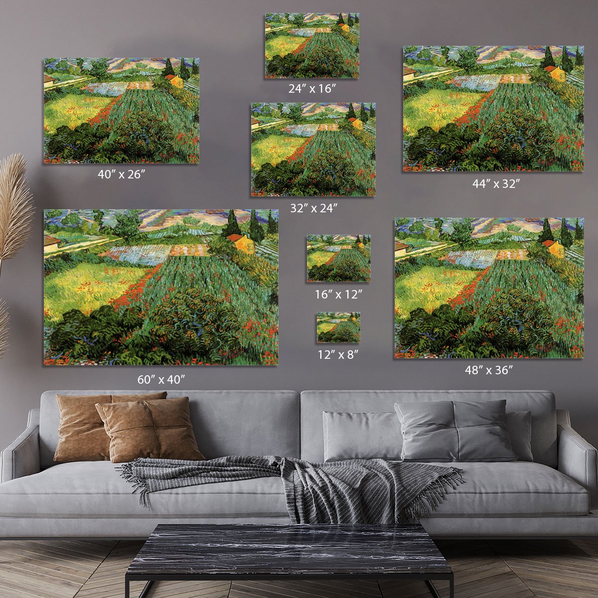 Field with Poppies by Van Gogh Canvas Print or Poster