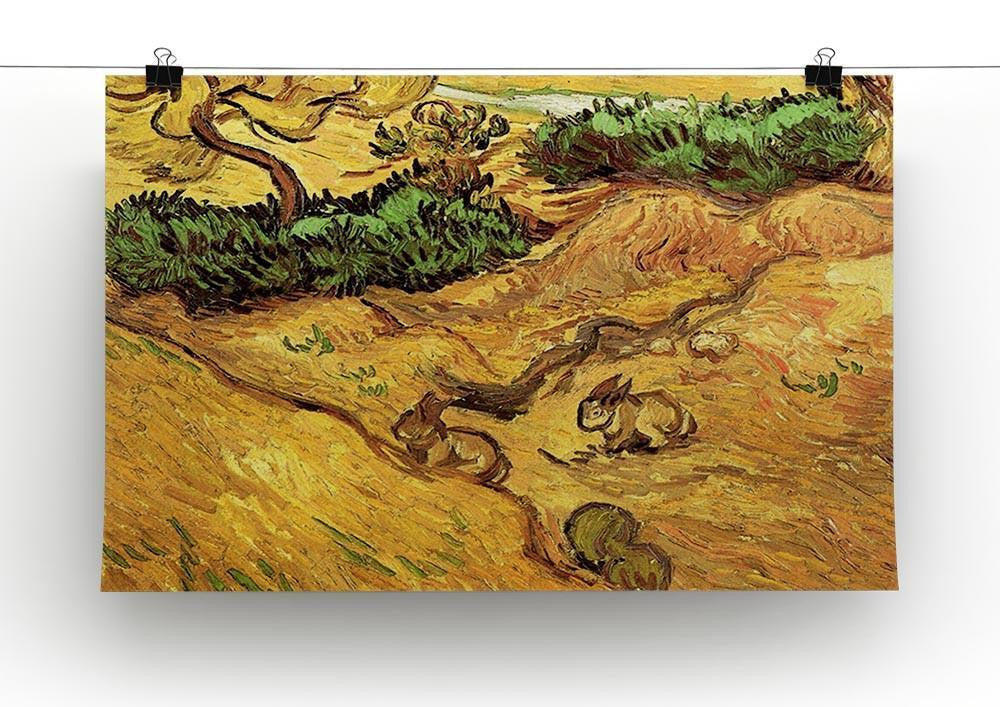 Field with Two Rabbits by Van Gogh Canvas Print & Poster - Canvas Art Rocks - 2
