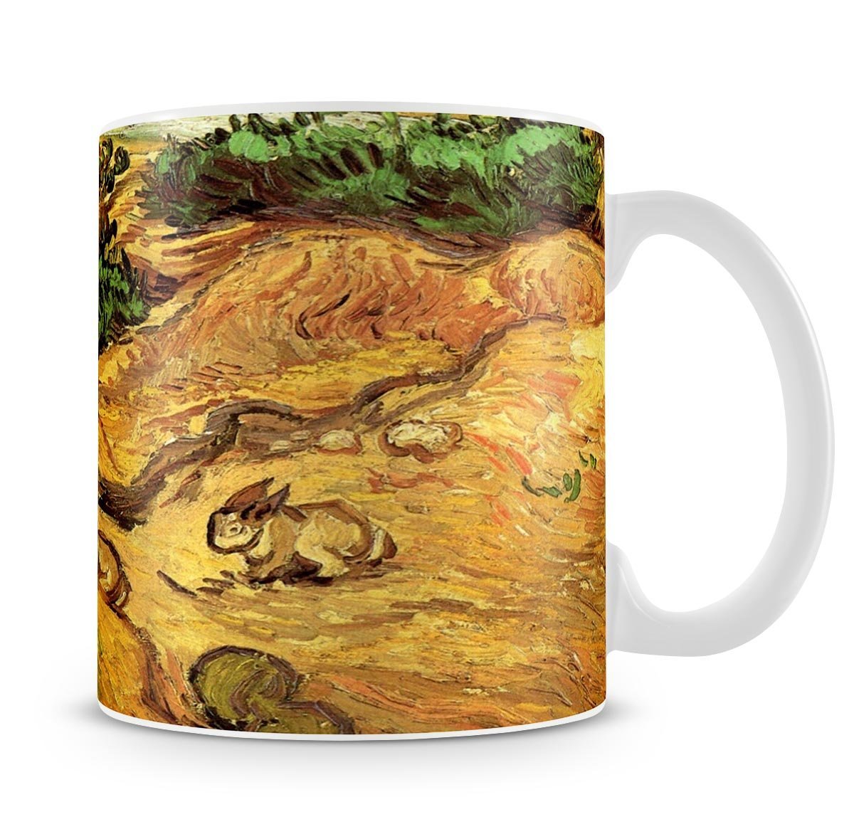 Field with Two Rabbits by Van Gogh Mug - Canvas Art Rocks - 4