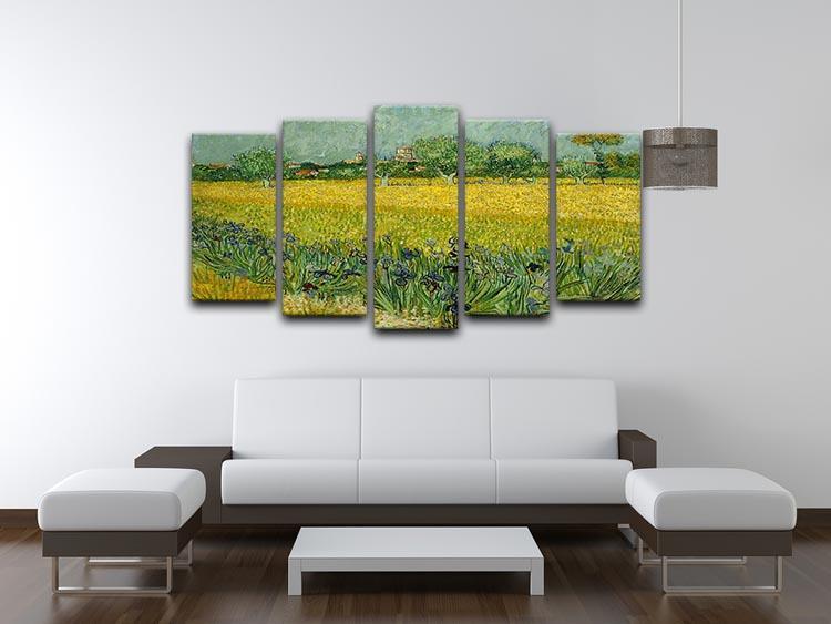 Field with flowers near Arles 5 Split Panel Canvas - Canvas Art Rocks - 3