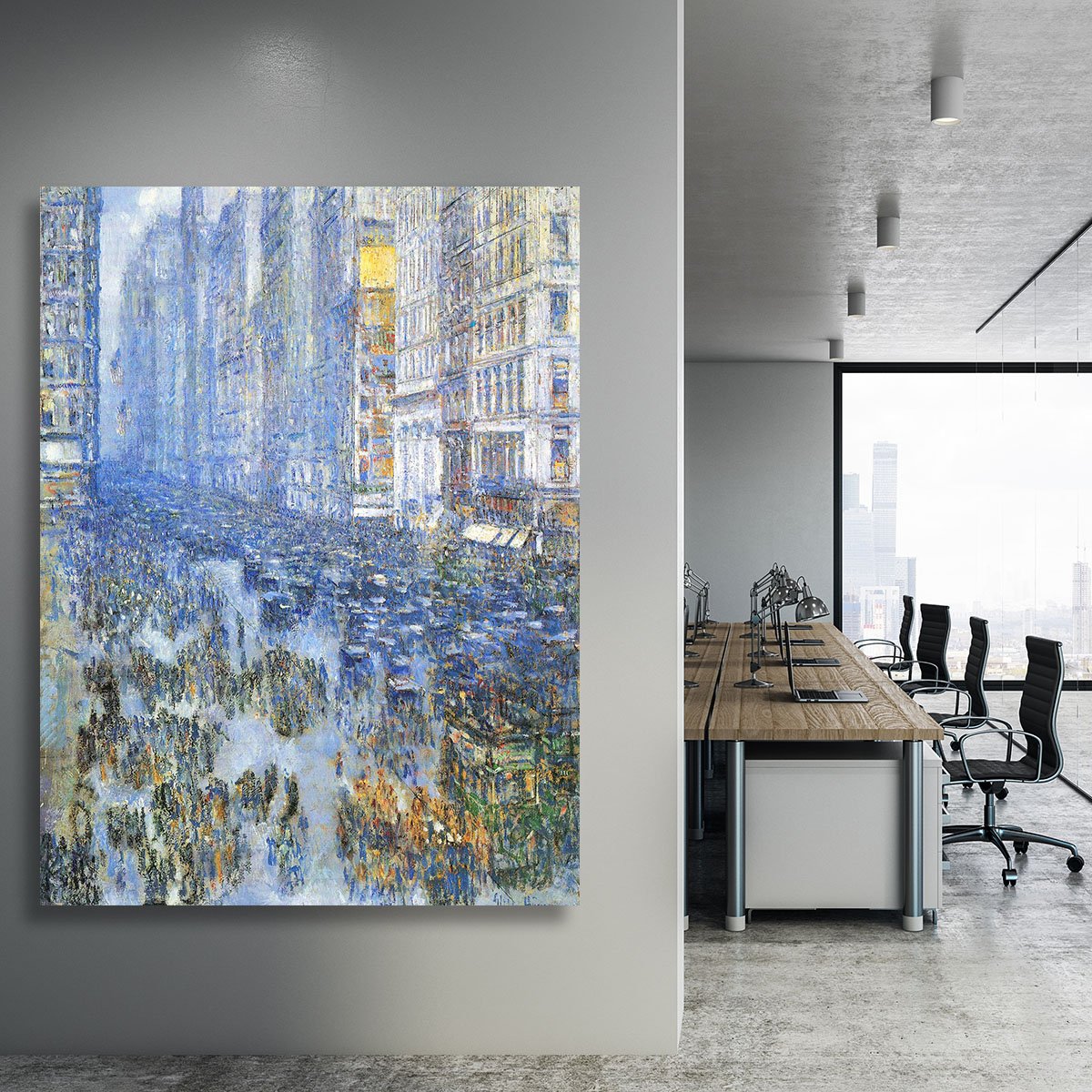 Fifth Avenue by Hassam Canvas Print or Poster