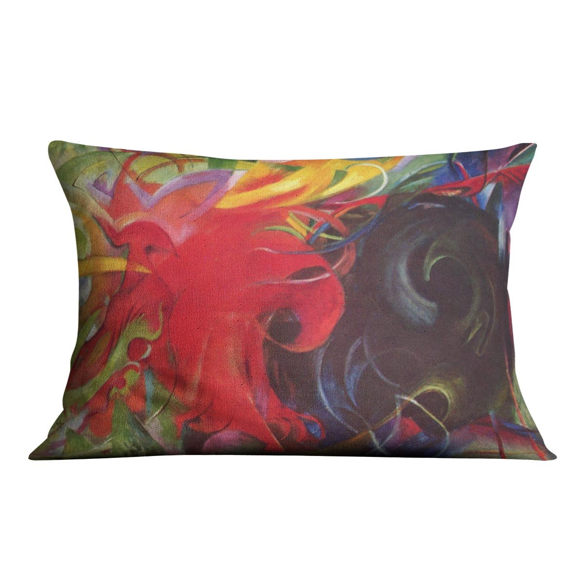 Fighting forms by Franz Marc Throw Pillow