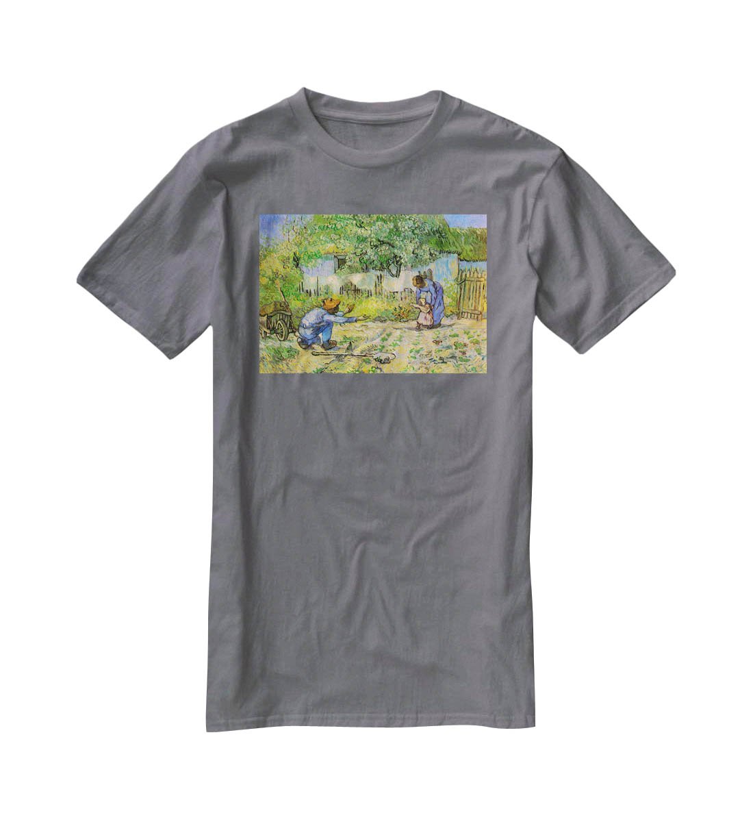 First Steps by Van Gogh T-Shirt - Canvas Art Rocks - 3