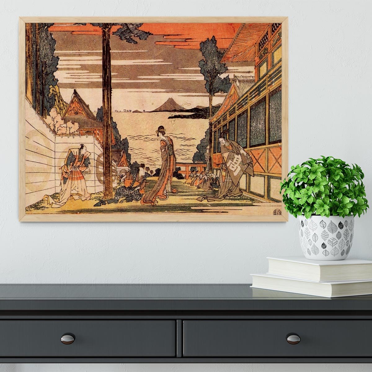 First act by Hokusai Framed Print - Canvas Art Rocks - 4