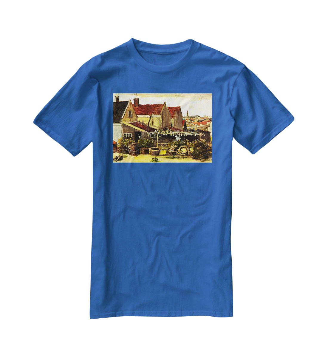 Fish-Drying Barn by Van Gogh T-Shirt - Canvas Art Rocks - 2