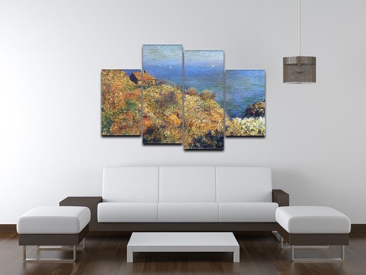 Fishermans lodge at Varengeville by Monet 4 Split Panel Canvas - Canvas Art Rocks - 3
