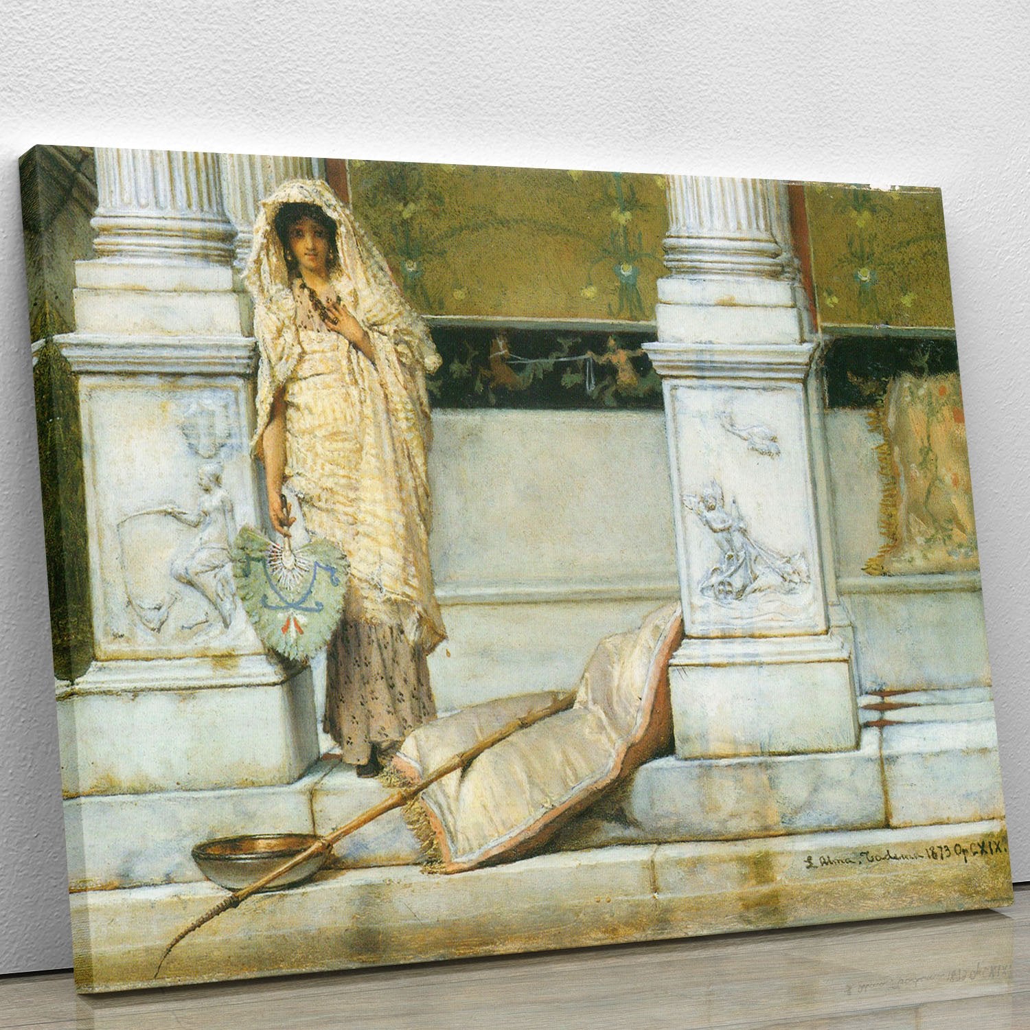 Fishing by Alma Tadema Canvas Print or Poster