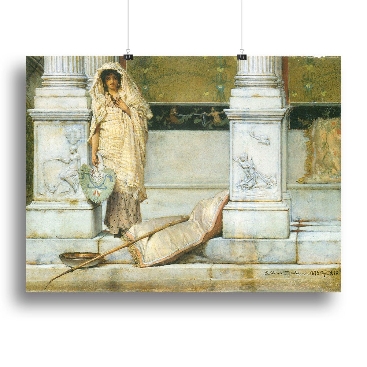 Fishing by Alma Tadema Canvas Print or Poster