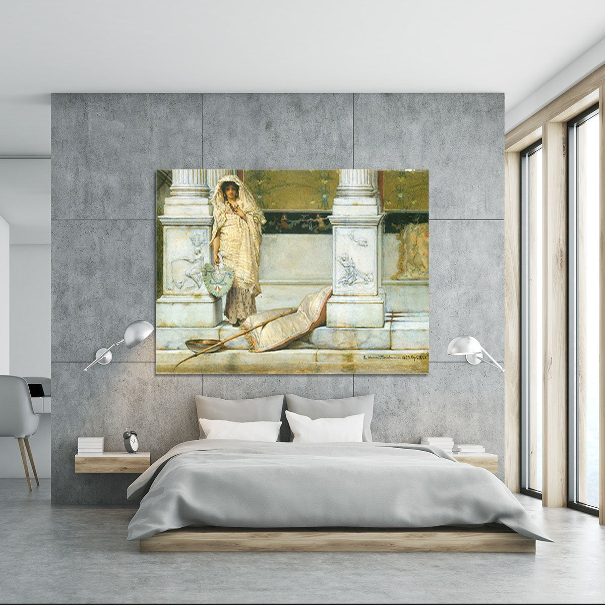 Fishing by Alma Tadema Canvas Print or Poster