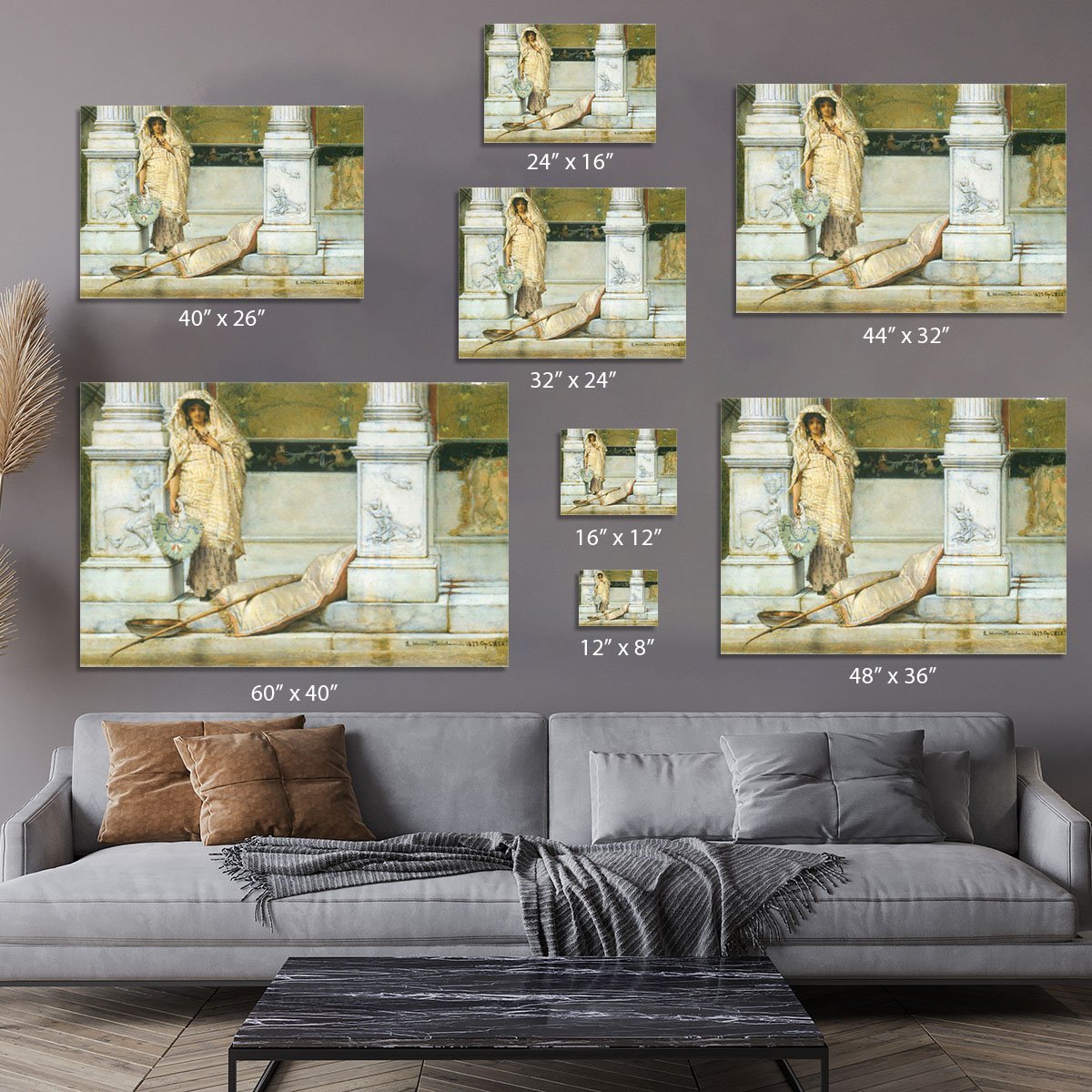 Fishing by Alma Tadema Canvas Print or Poster