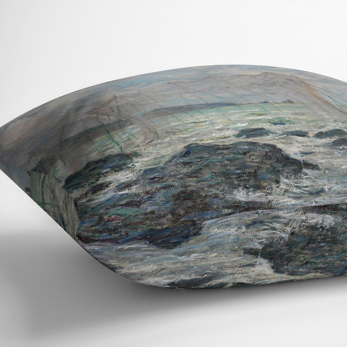 Fishing nets at Pourville by Monet Throw Pillow