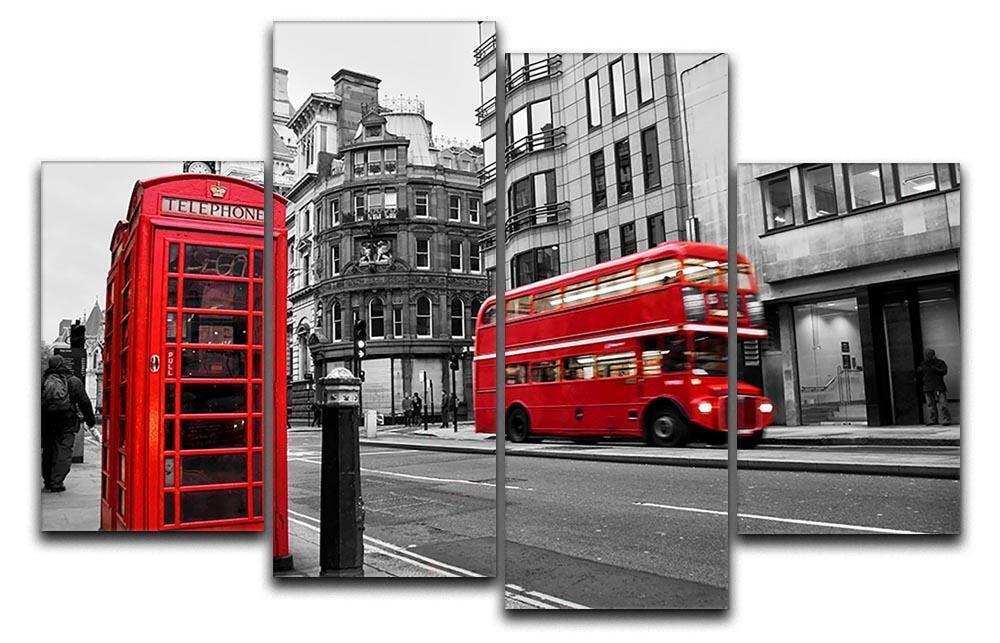 Fleet street London 4 Split Panel Canvas  - Canvas Art Rocks - 1