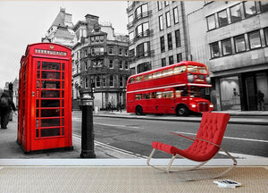 Fleet street London Wall Mural Wallpaper - Canvas Art Rocks - 2