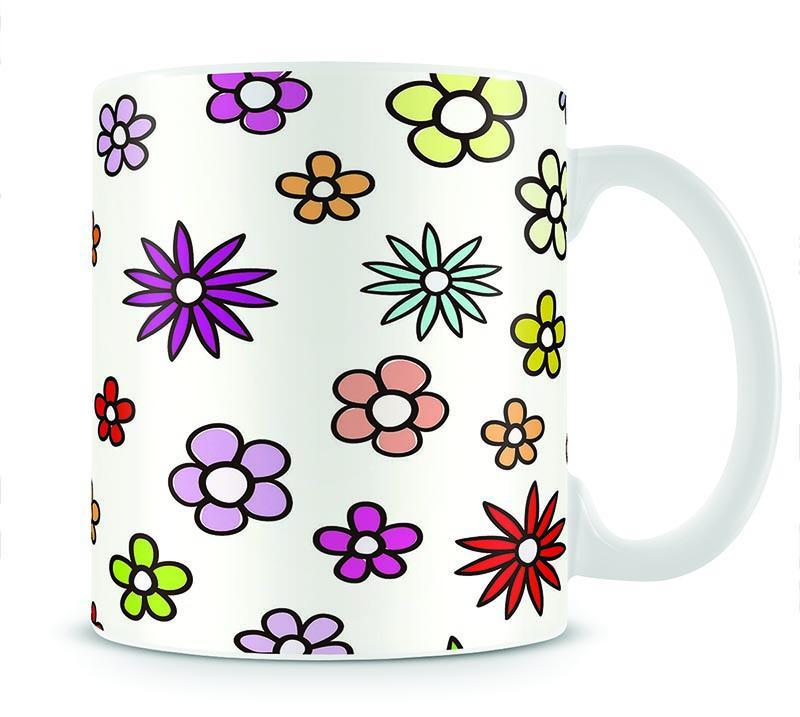 Floral Repeat Mug - Canvas Art Rocks - 1