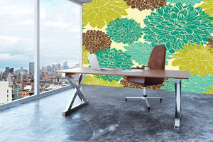 Floral seamless pattern Wall Mural Wallpaper - Canvas Art Rocks - 3