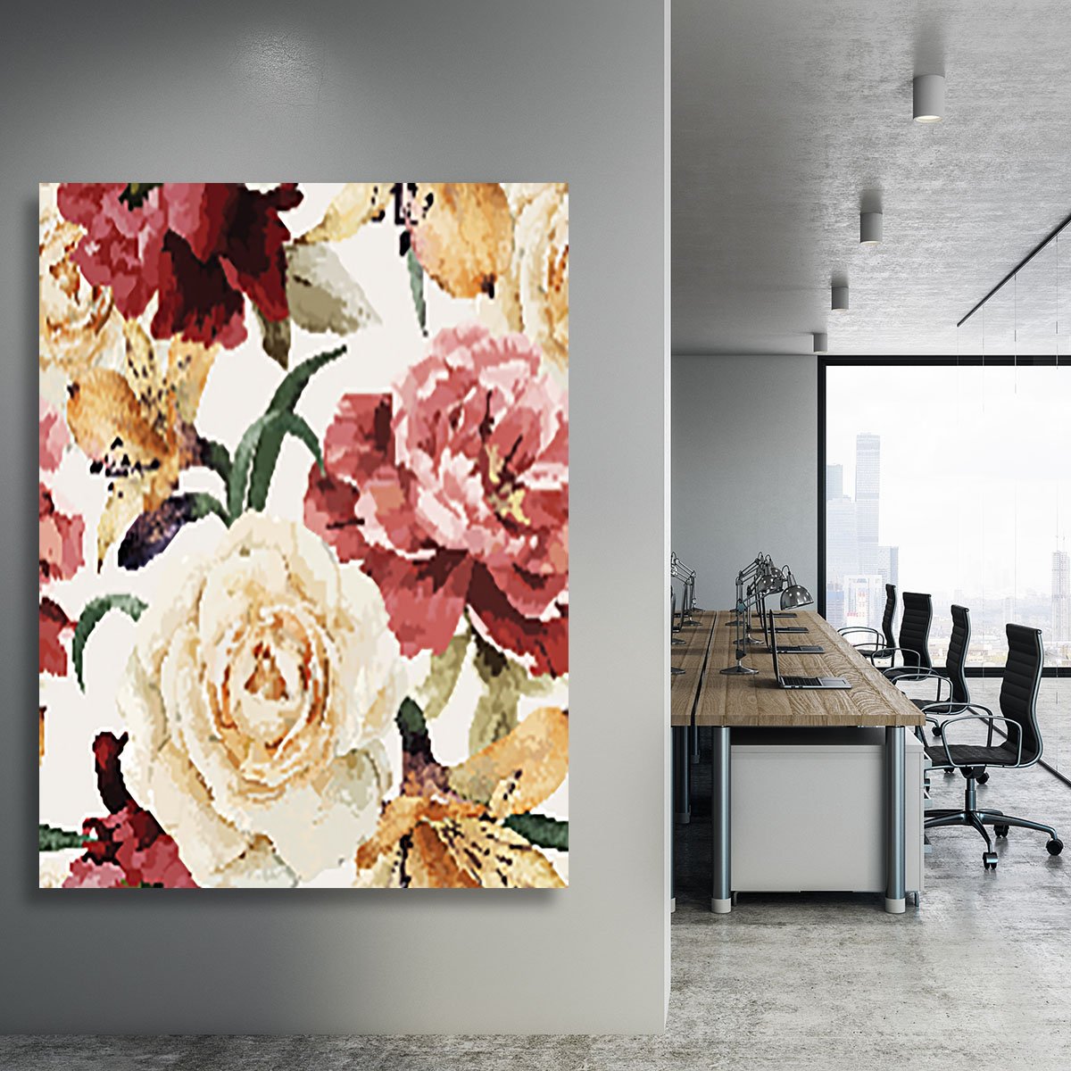 Floral Pattern Canvas Print or Poster