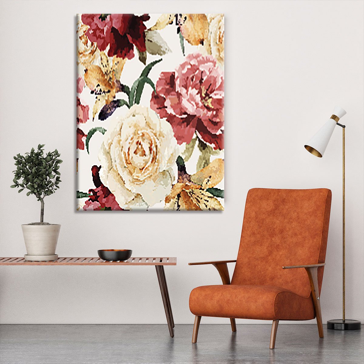 Floral Pattern Canvas Print or Poster