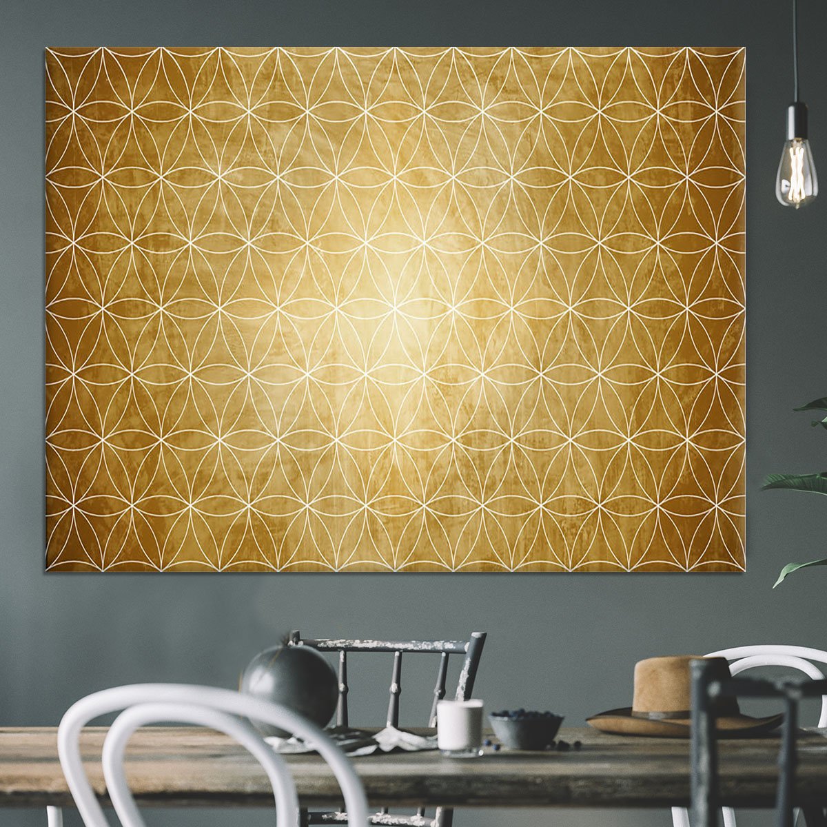 Flower Geometry Canvas Print or Poster