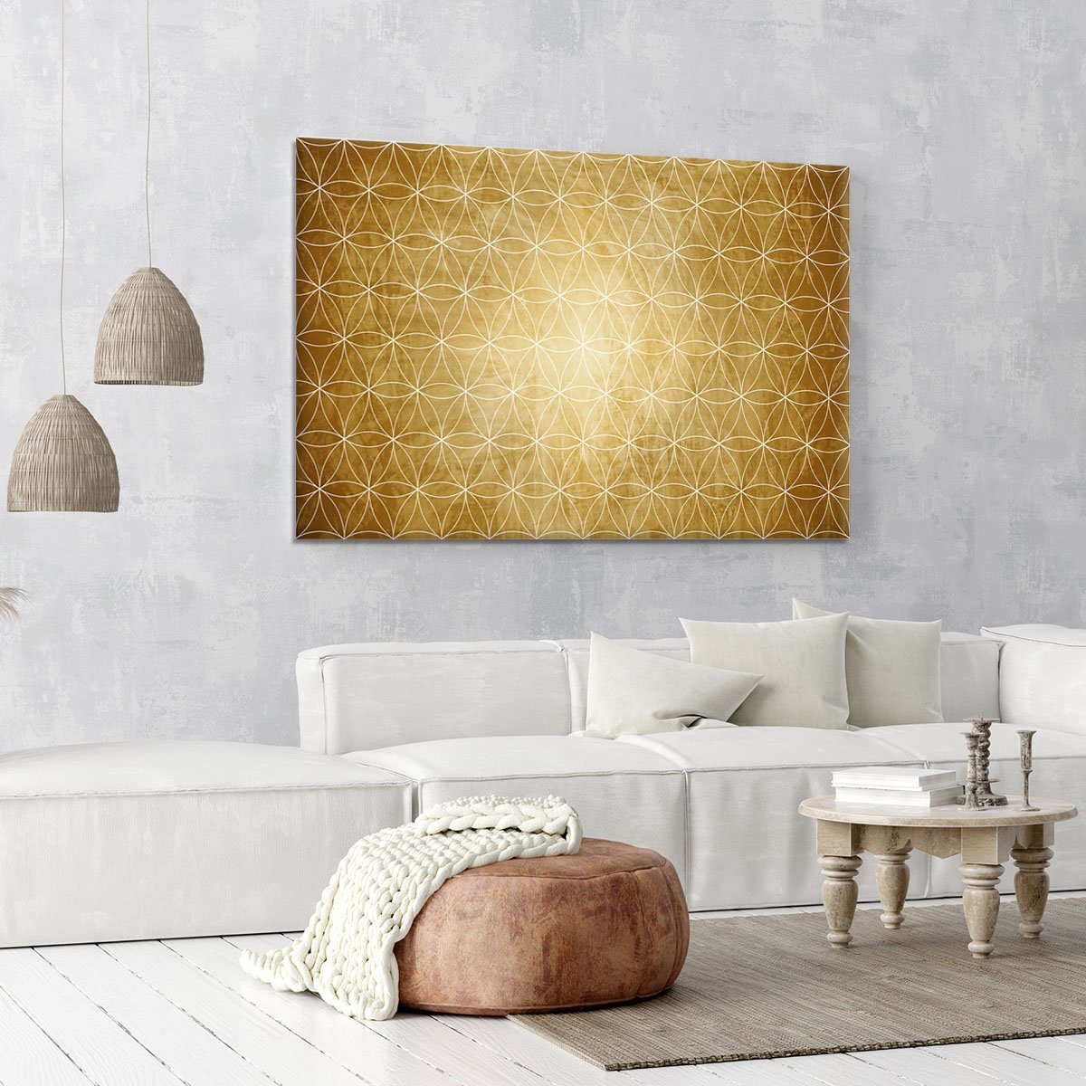 Flower Geometry Canvas Print or Poster