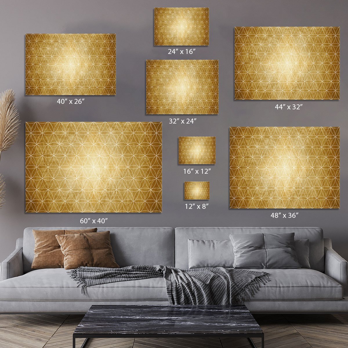 Flower Geometry Canvas Print or Poster