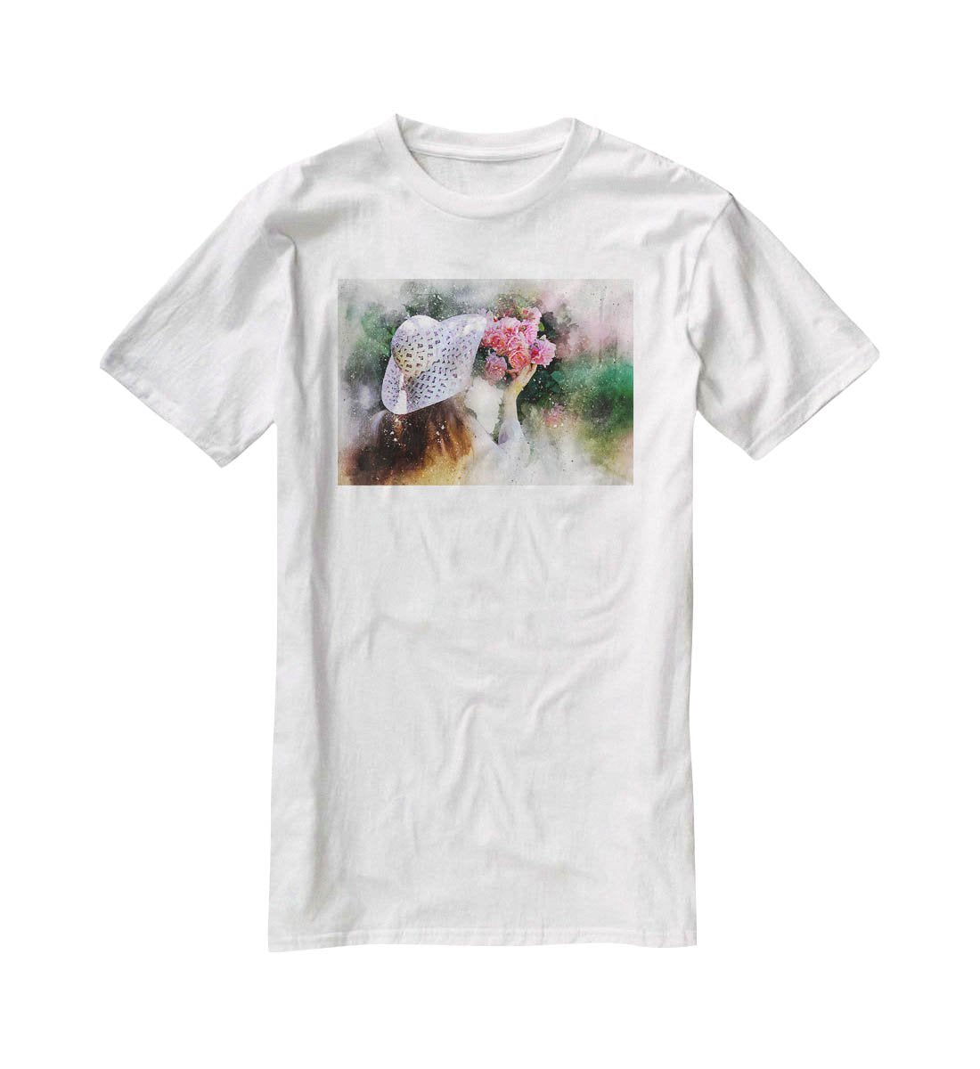 Flower Girl Painting T-Shirt - Canvas Art Rocks - 5