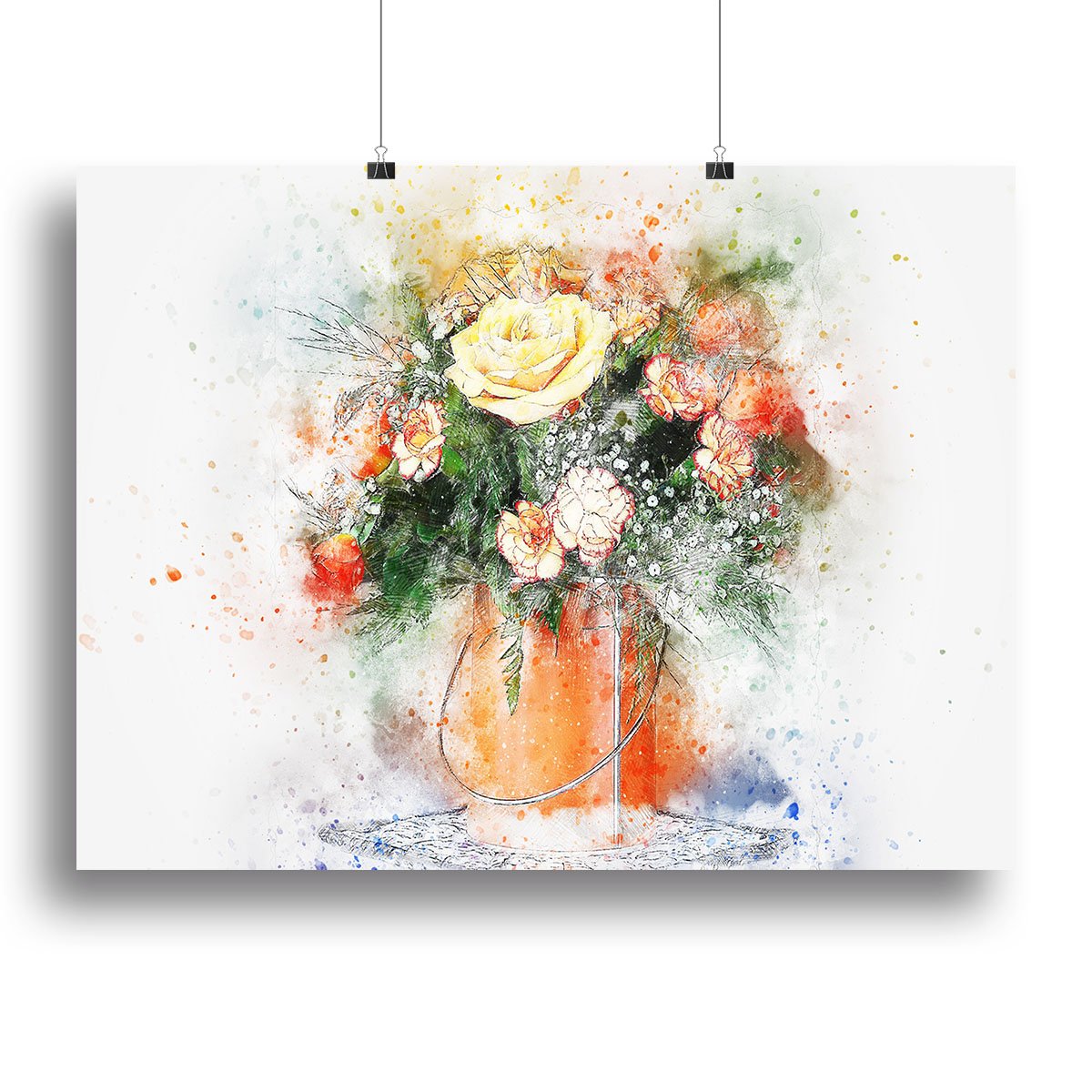 Flower Painting Canvas Print or Poster
