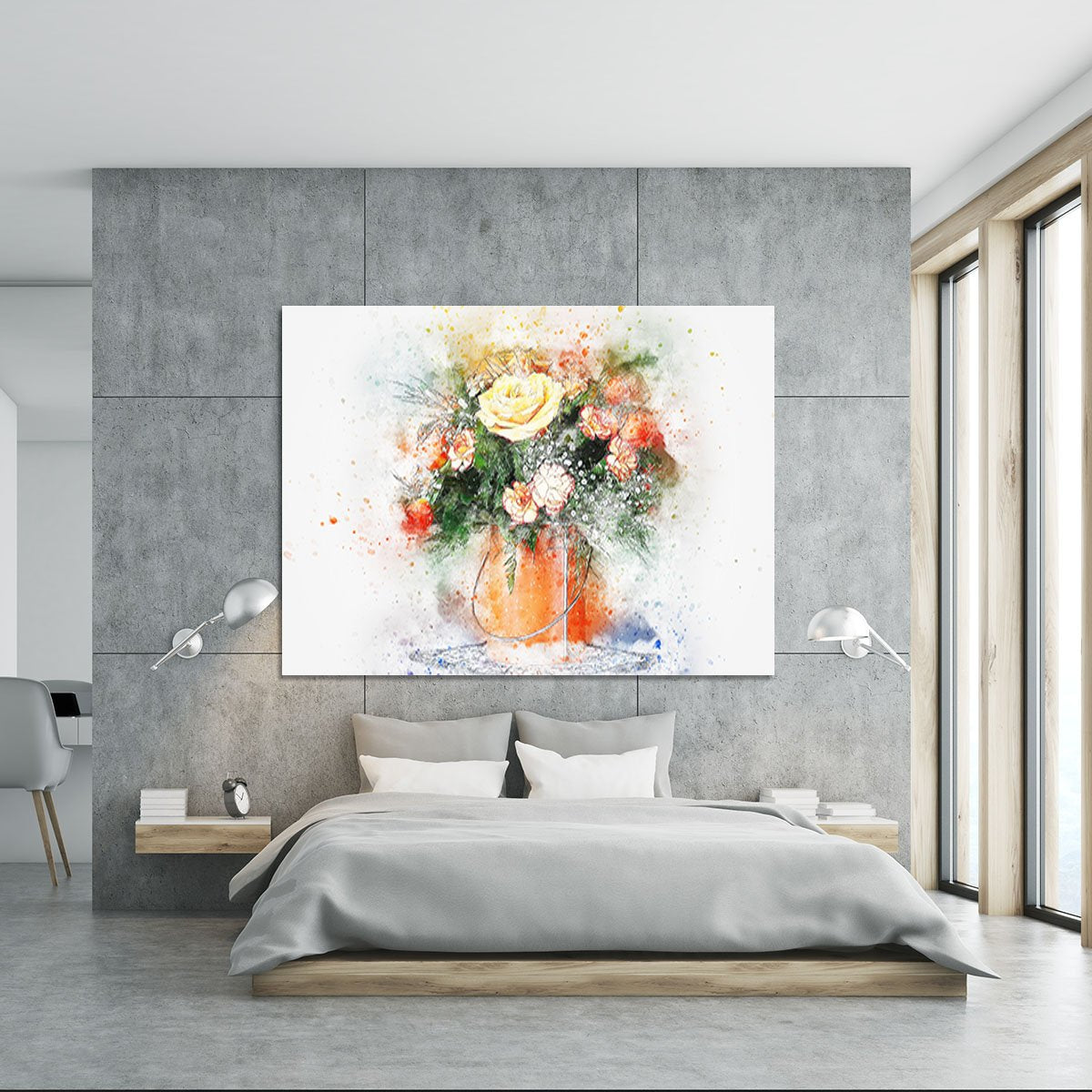 Flower Painting Canvas Print or Poster