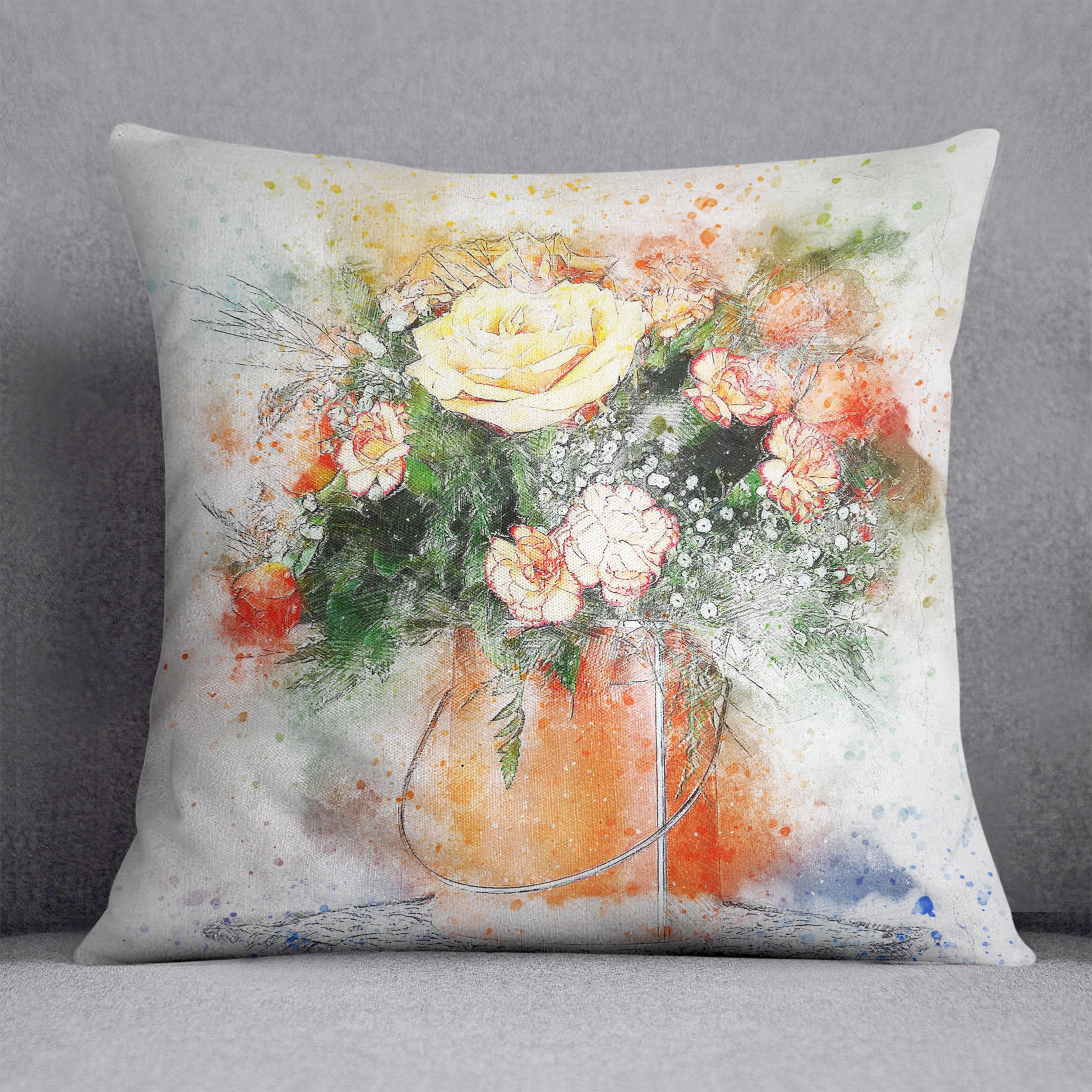 Flower Painting Cushion