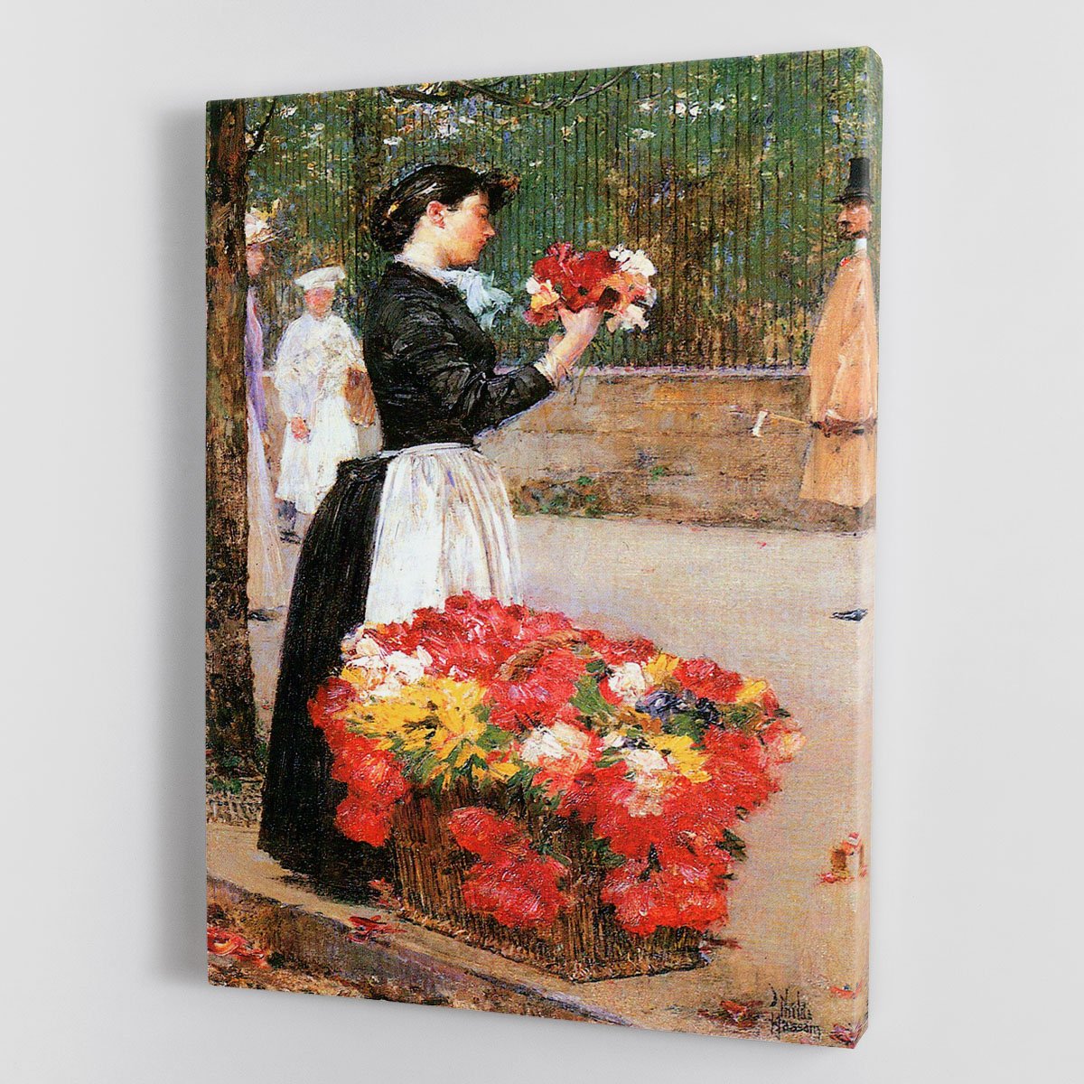 Flower girl by Hassam Canvas Print or Poster
