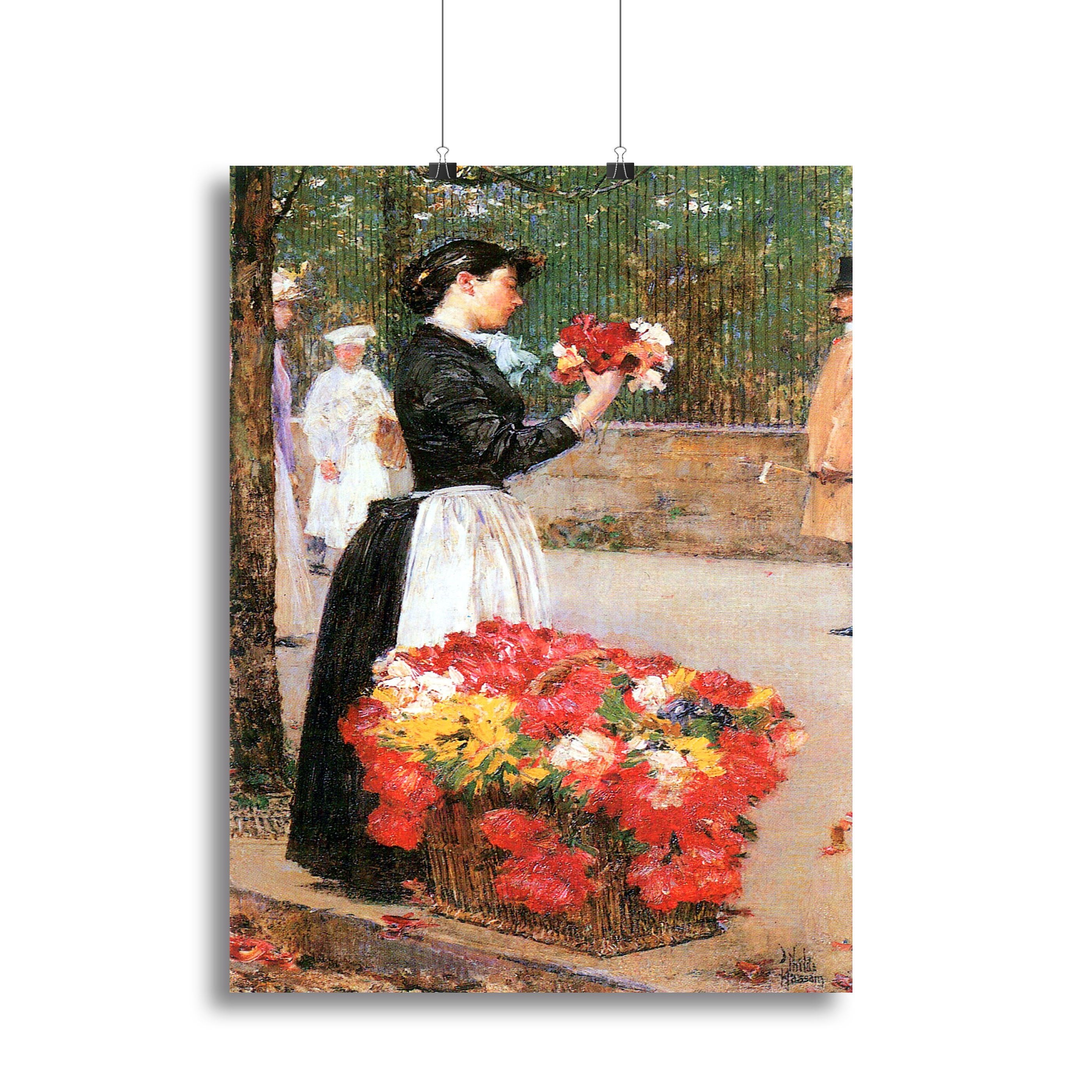 Flower girl by Hassam Canvas Print or Poster