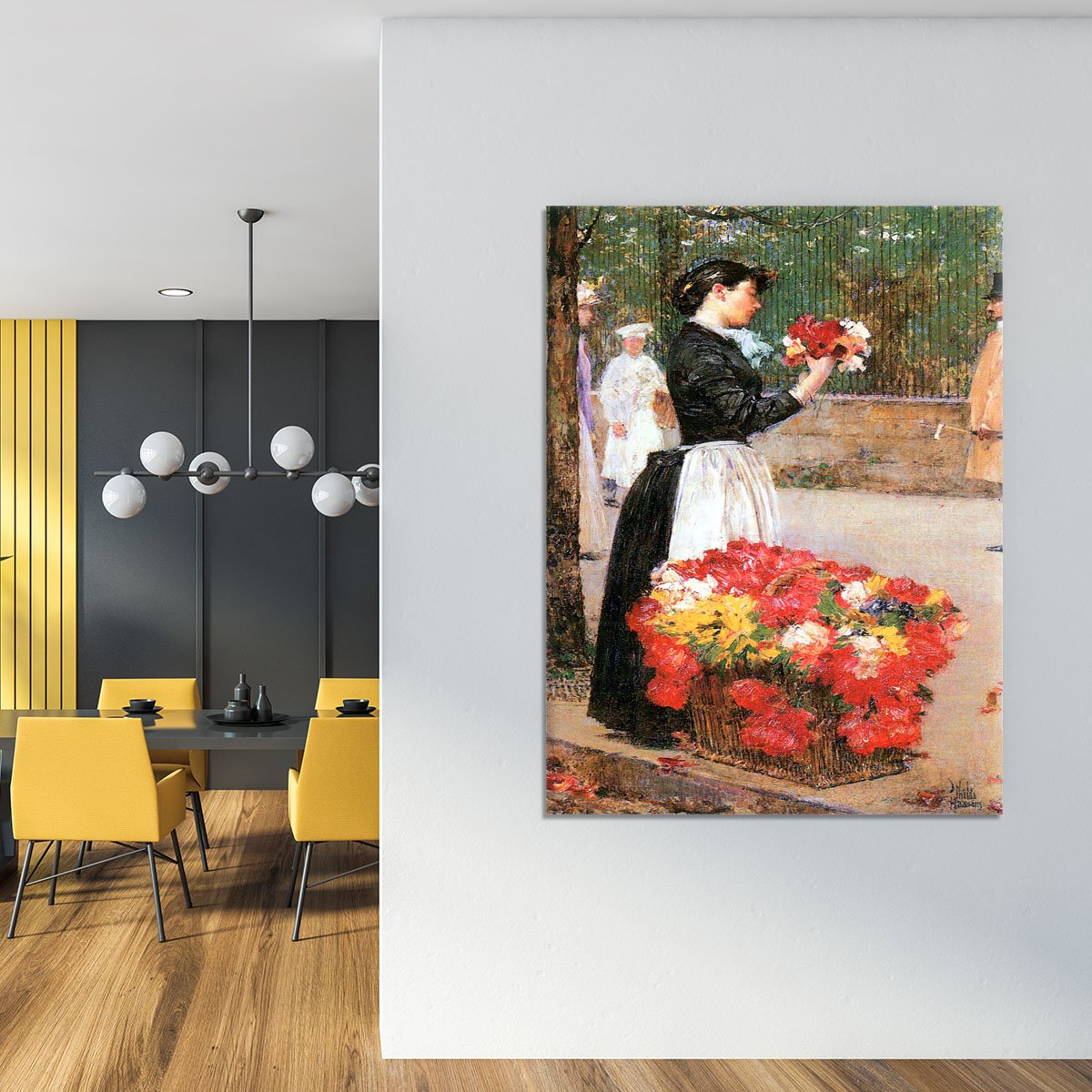 Flower girl by Hassam Canvas Print or Poster