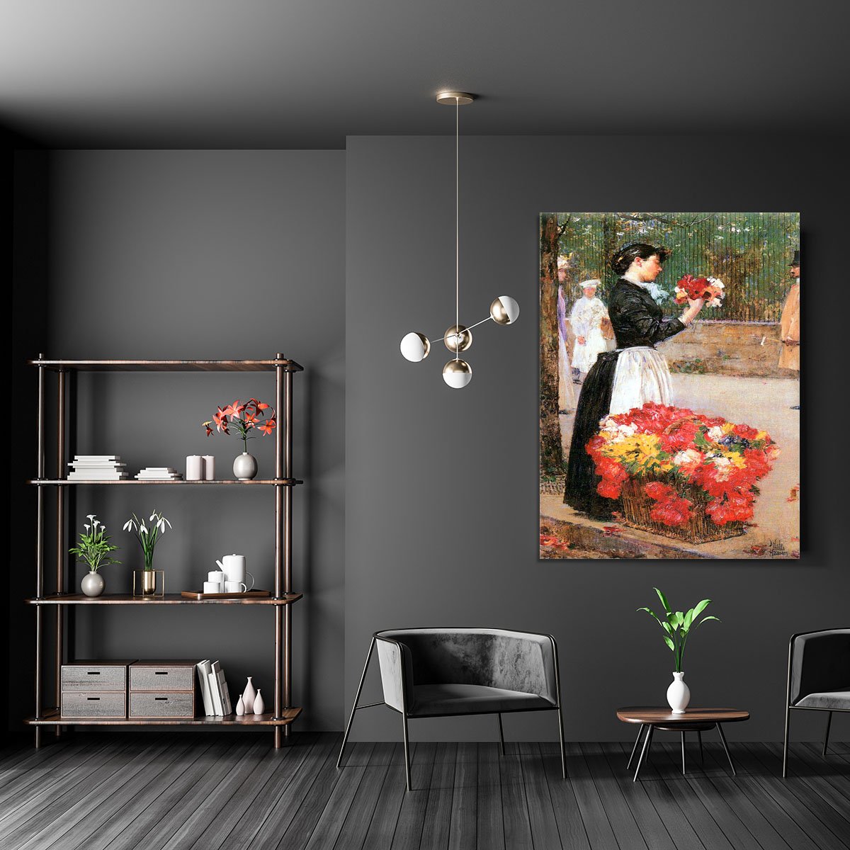 Flower girl by Hassam Canvas Print or Poster