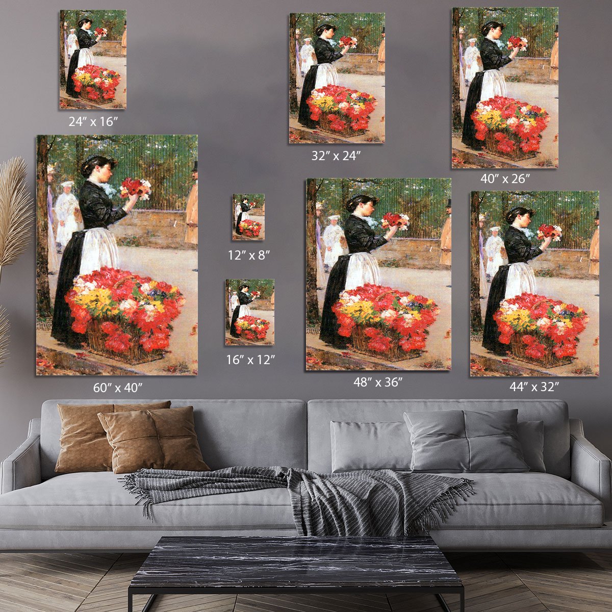 Flower girl by Hassam Canvas Print or Poster