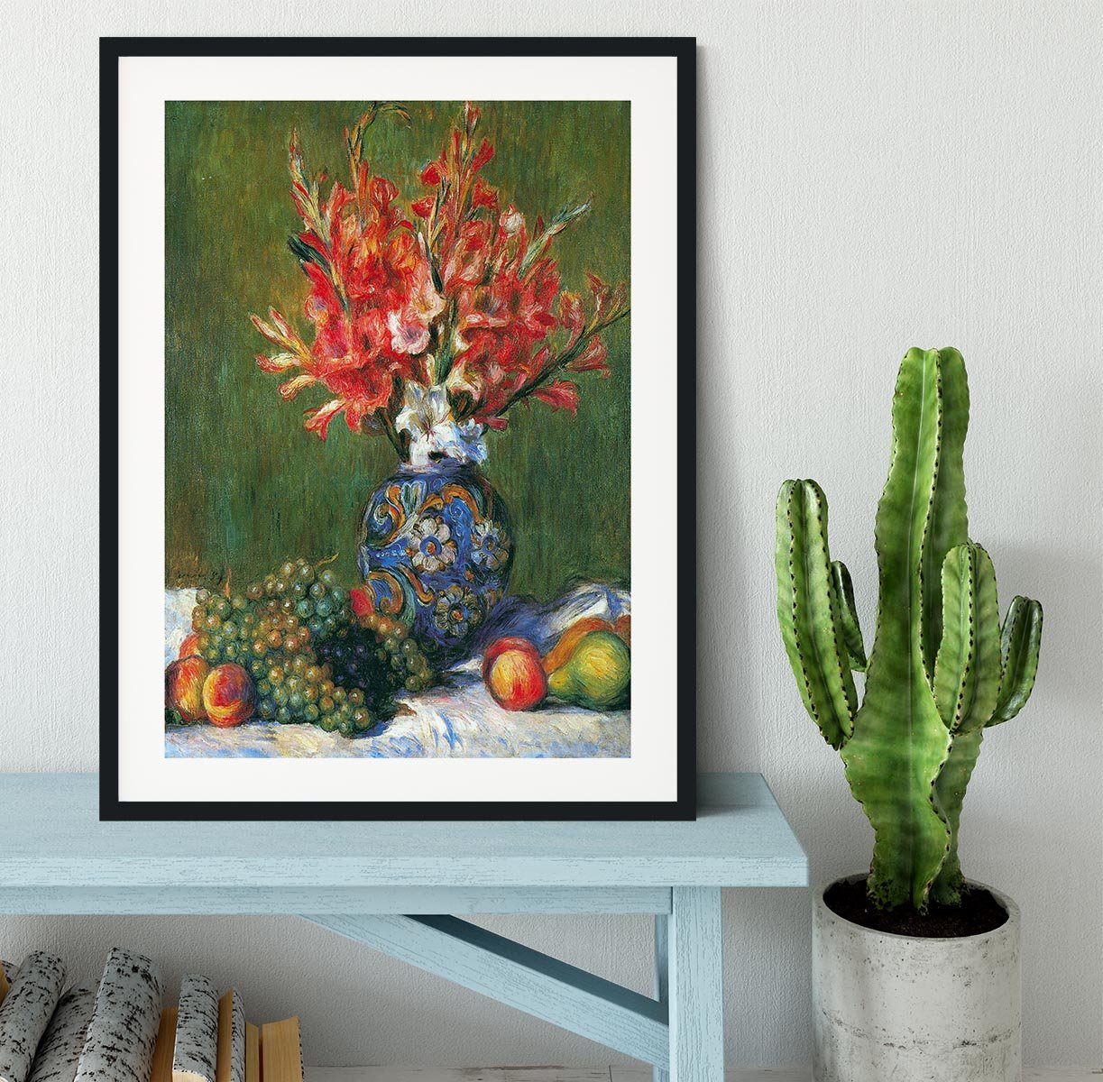 Flowers and Fruit by Renoir Framed Print - Canvas Art Rocks - 1