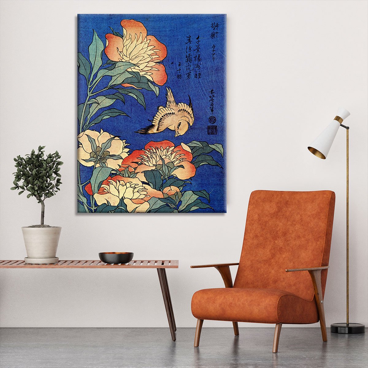 Flowers by Hokusai Canvas Print or Poster