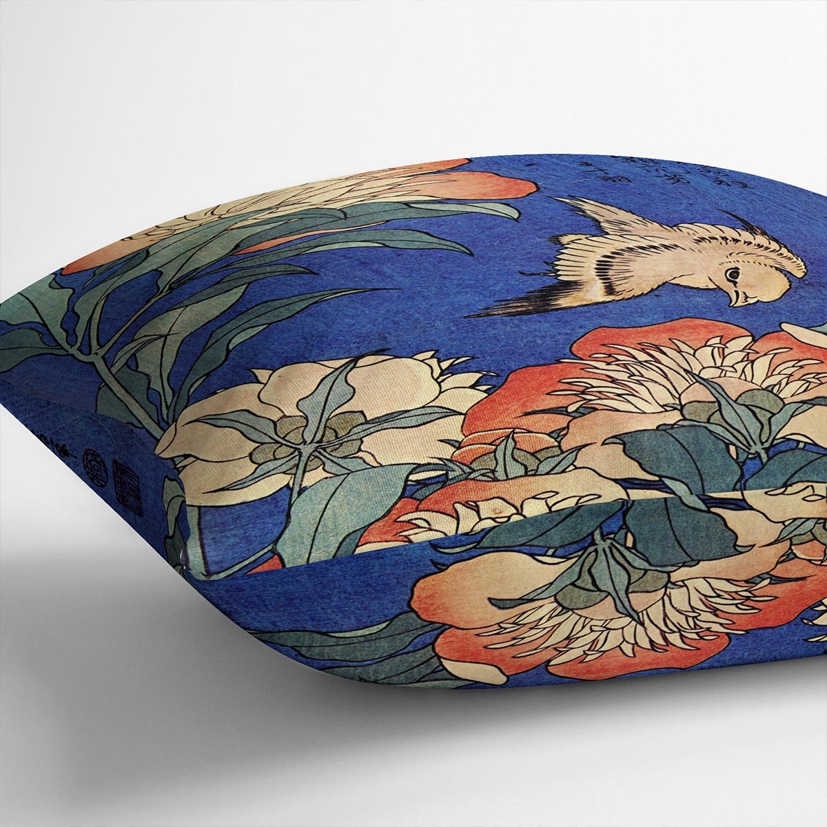 Flowers by Hokusai Throw Pillow