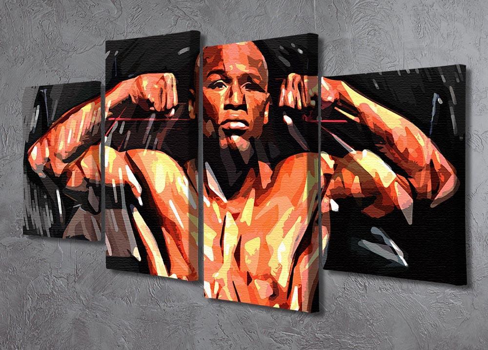Floyd Mayweather 4 Split Panel Canvas - Canvas Art Rocks - 2