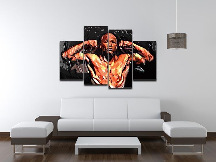 Floyd Mayweather 4 Split Panel Canvas - Canvas Art Rocks - 3