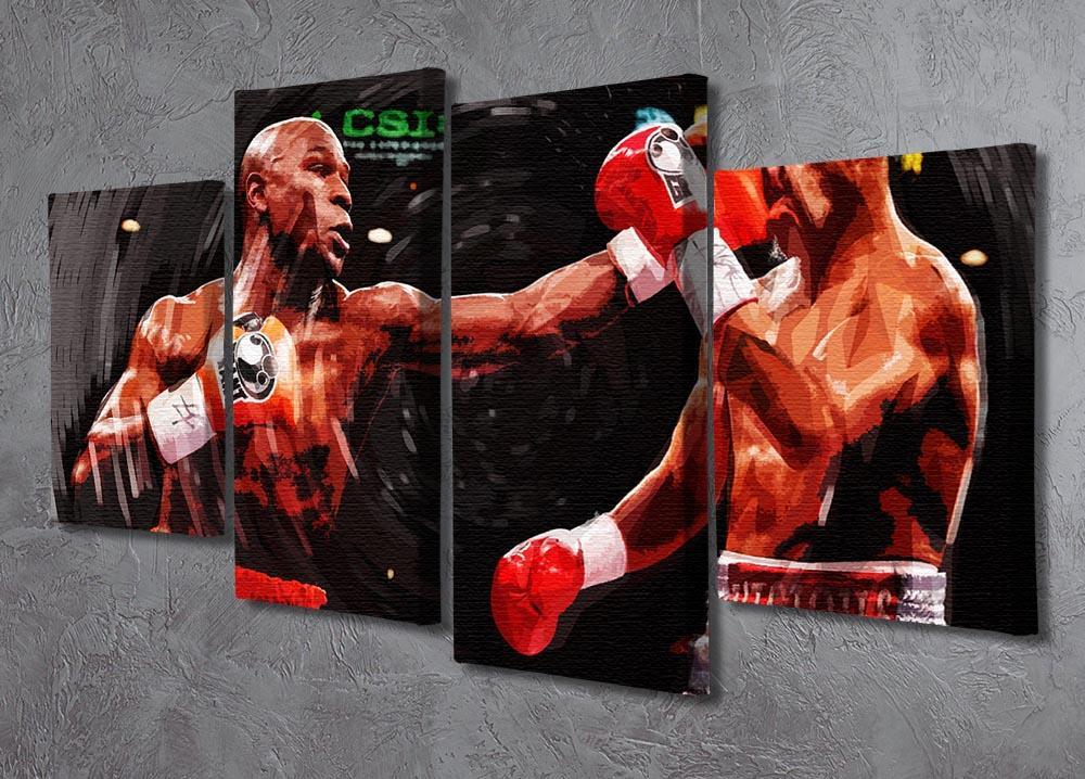 Floyd Mayweather Knockout 4 Split Panel Canvas - Canvas Art Rocks - 2
