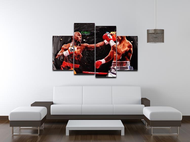 Floyd Mayweather Knockout 4 Split Panel Canvas - Canvas Art Rocks - 3