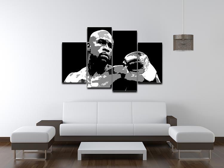 Floyd Mayweather Pop Art 4 Split Panel Canvas - Canvas Art Rocks - 3