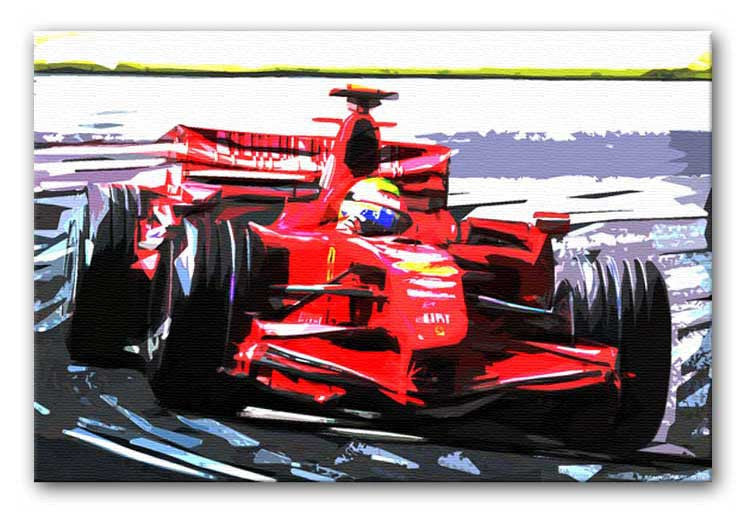 Formula One Racing Car Print - Canvas Art Rocks - 1