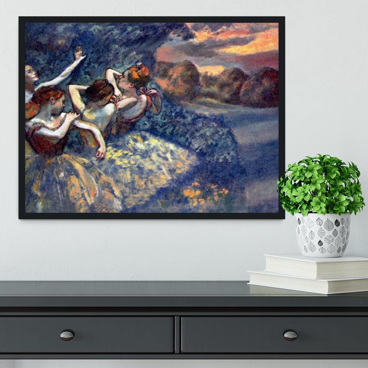Four Dancers by Degas Framed Print - Canvas Art Rocks - 2