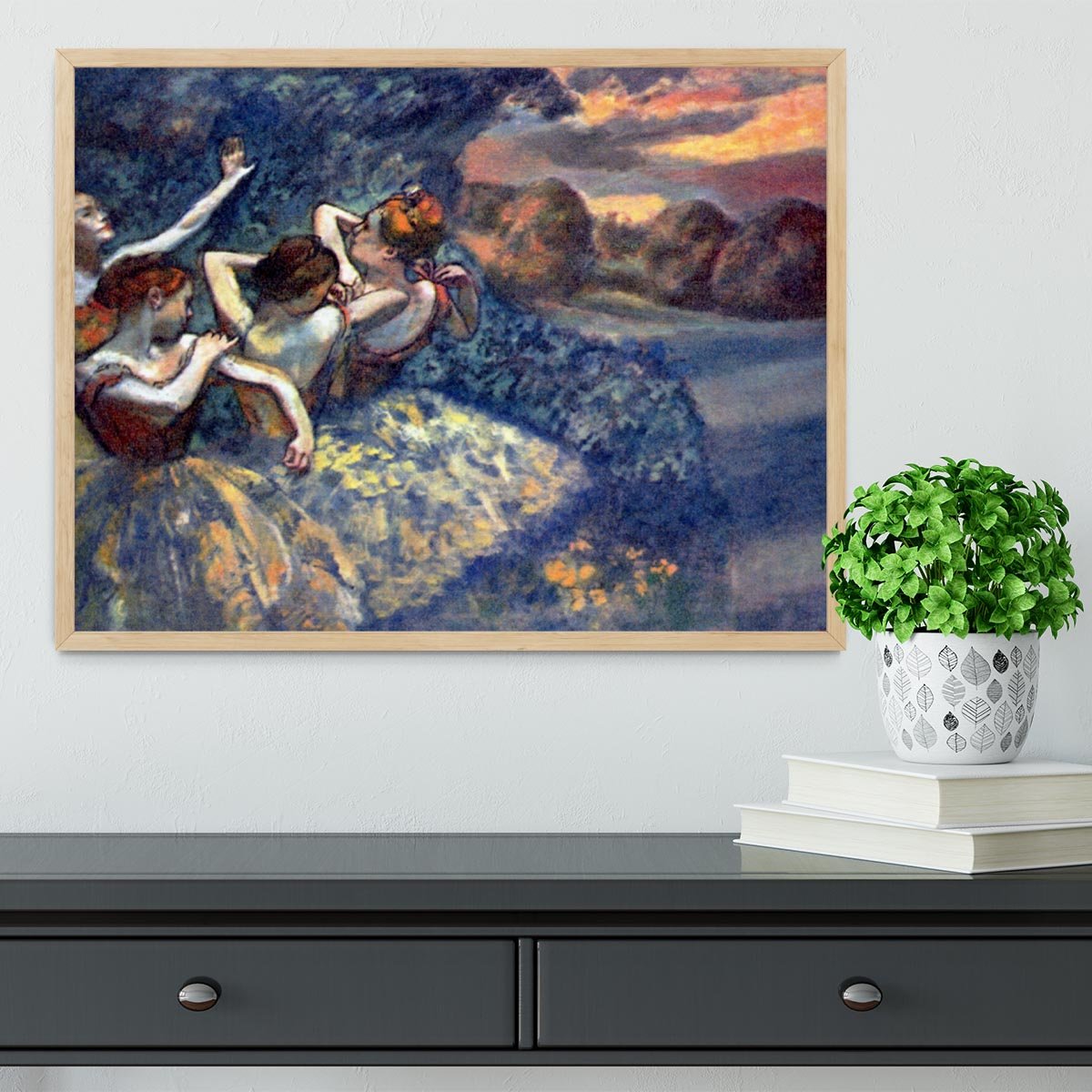 Four Dancers by Degas Framed Print - Canvas Art Rocks - 4