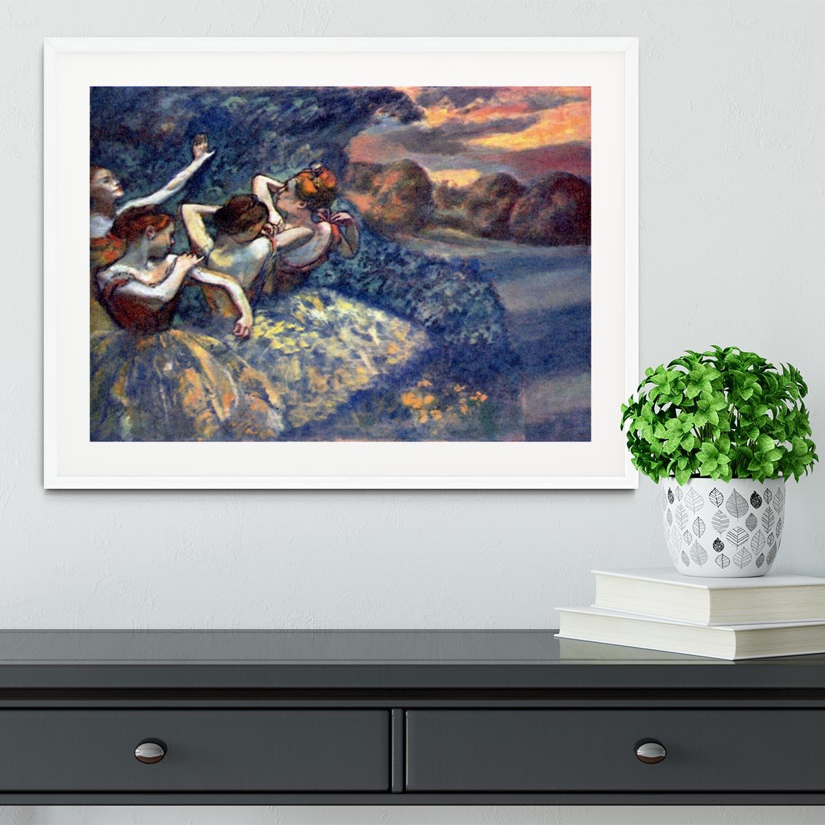 Four Dancers by Degas Framed Print - Canvas Art Rocks - 5