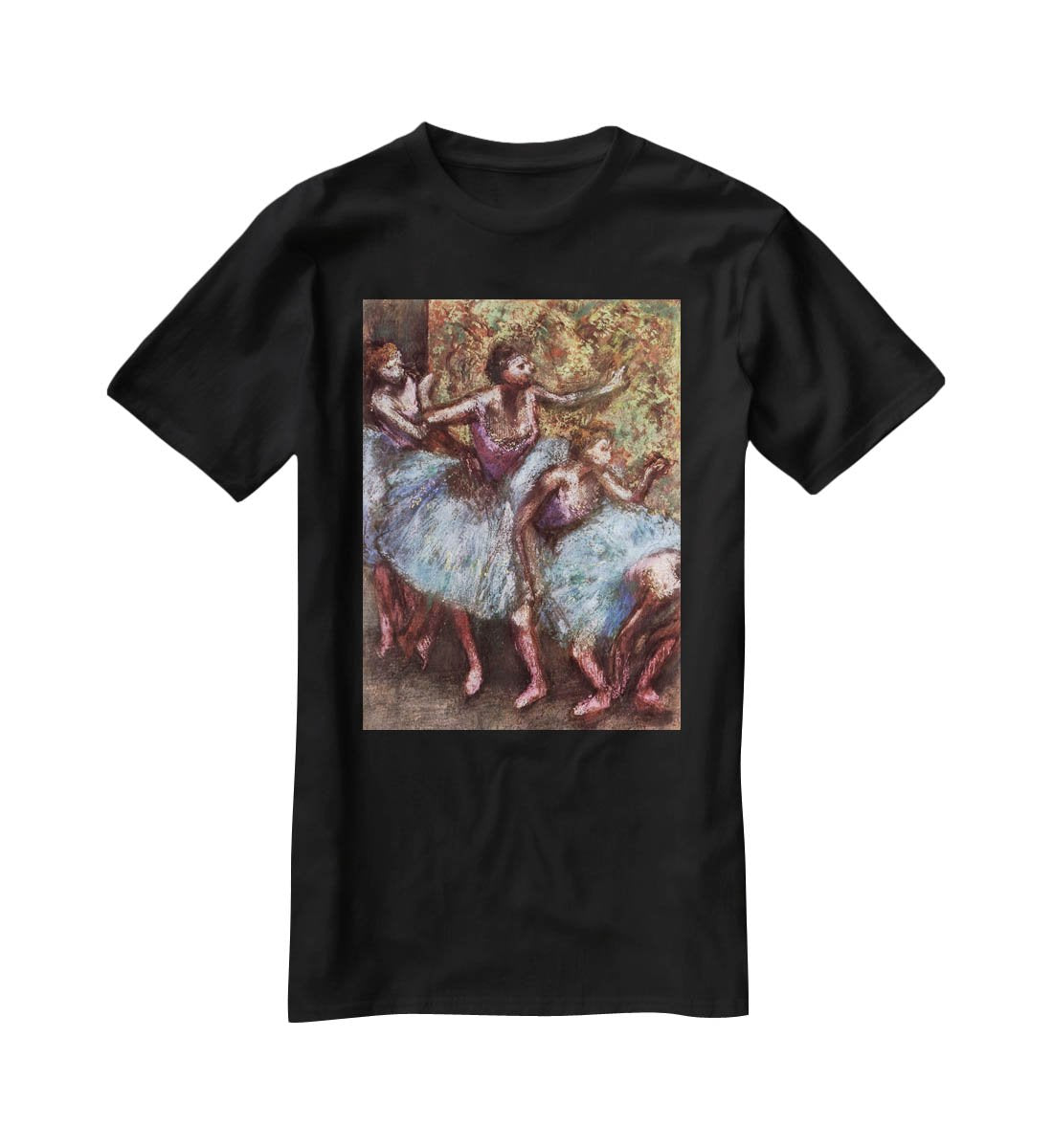Four dancers behind the scenes 1 by Degas T-Shirt - Canvas Art Rocks - 1
